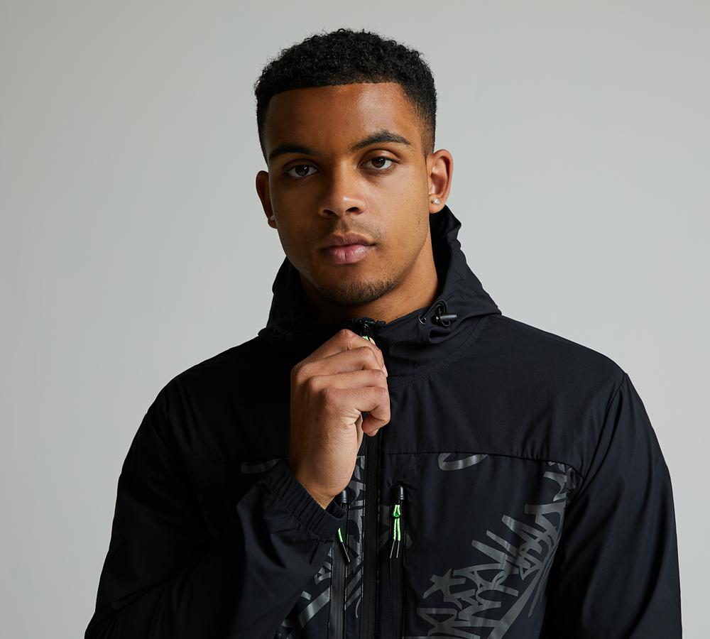 Dripmade Vandal Windbreaker Jacket | Jet Black | Footasylum