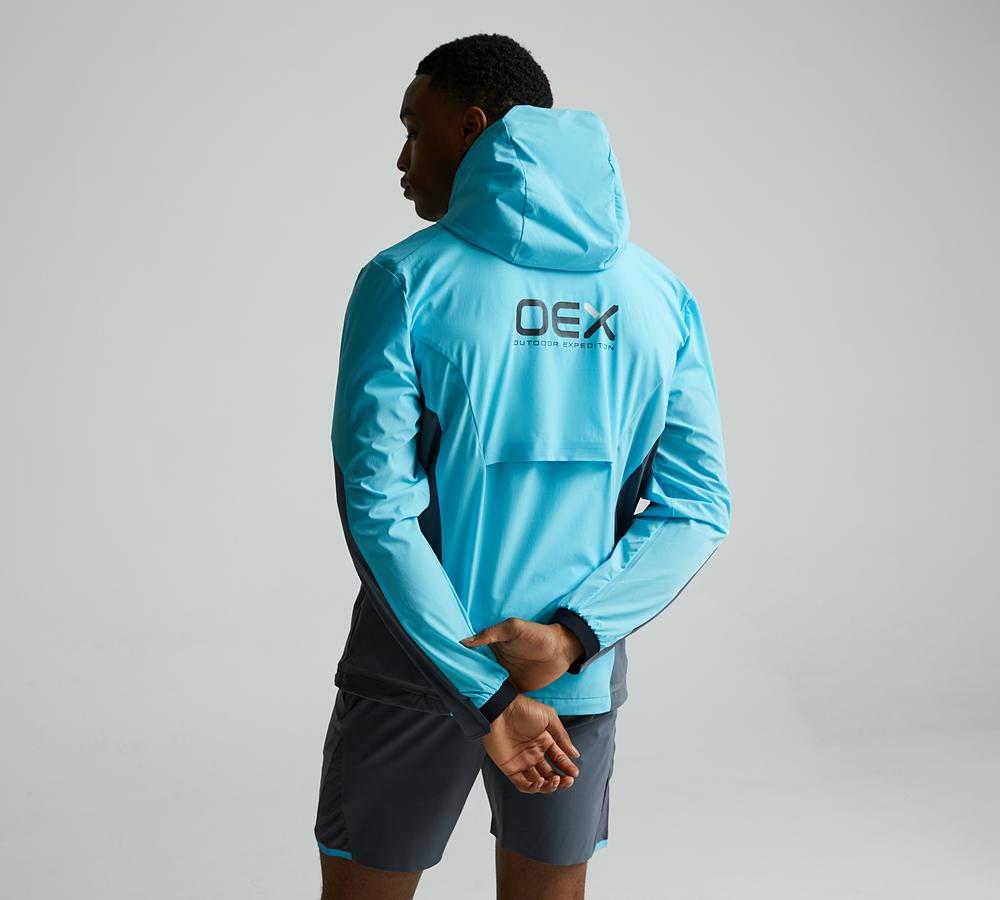 OEX Bachar Full Zip Track Top | Aqua | Footasylum
