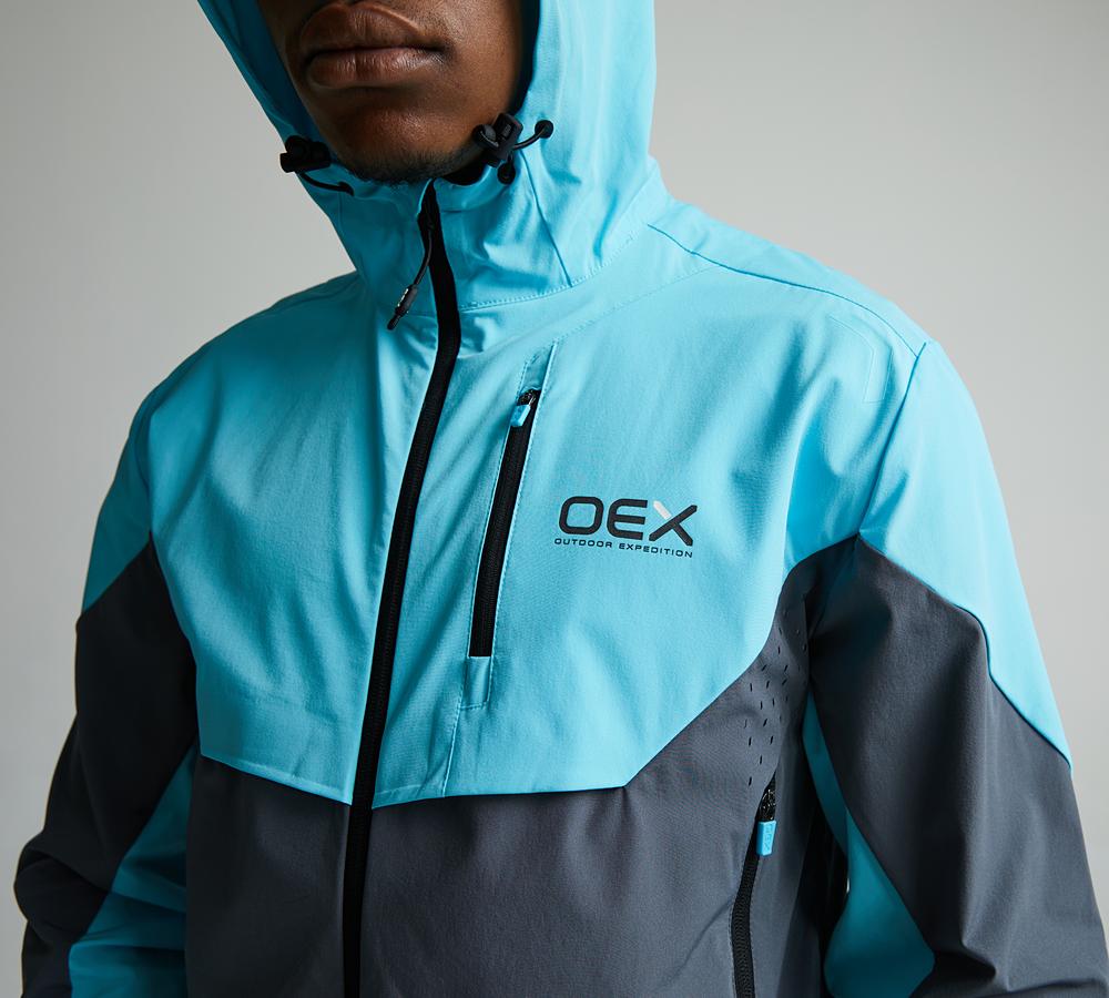 OEX Bachar Full Zip Track Top | Aqua | Footasylum