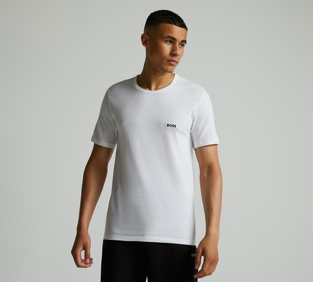 BOSS RN 3-Pack Classic T-Shirt Grey White Charcoal Footasylum