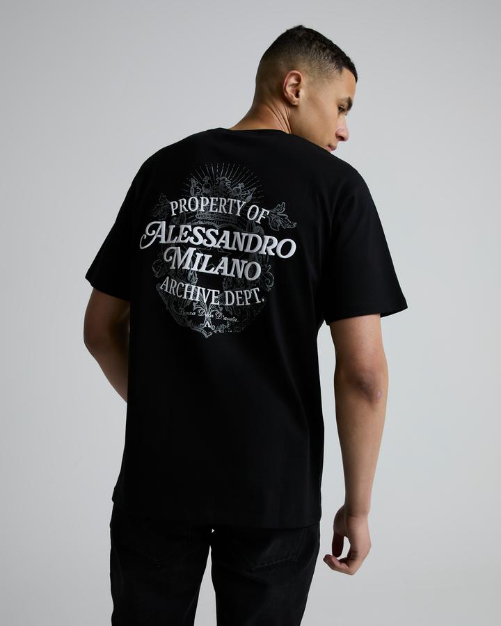 Alessandro Zavetti Pirelli T-Shirt Jet Black White Stone