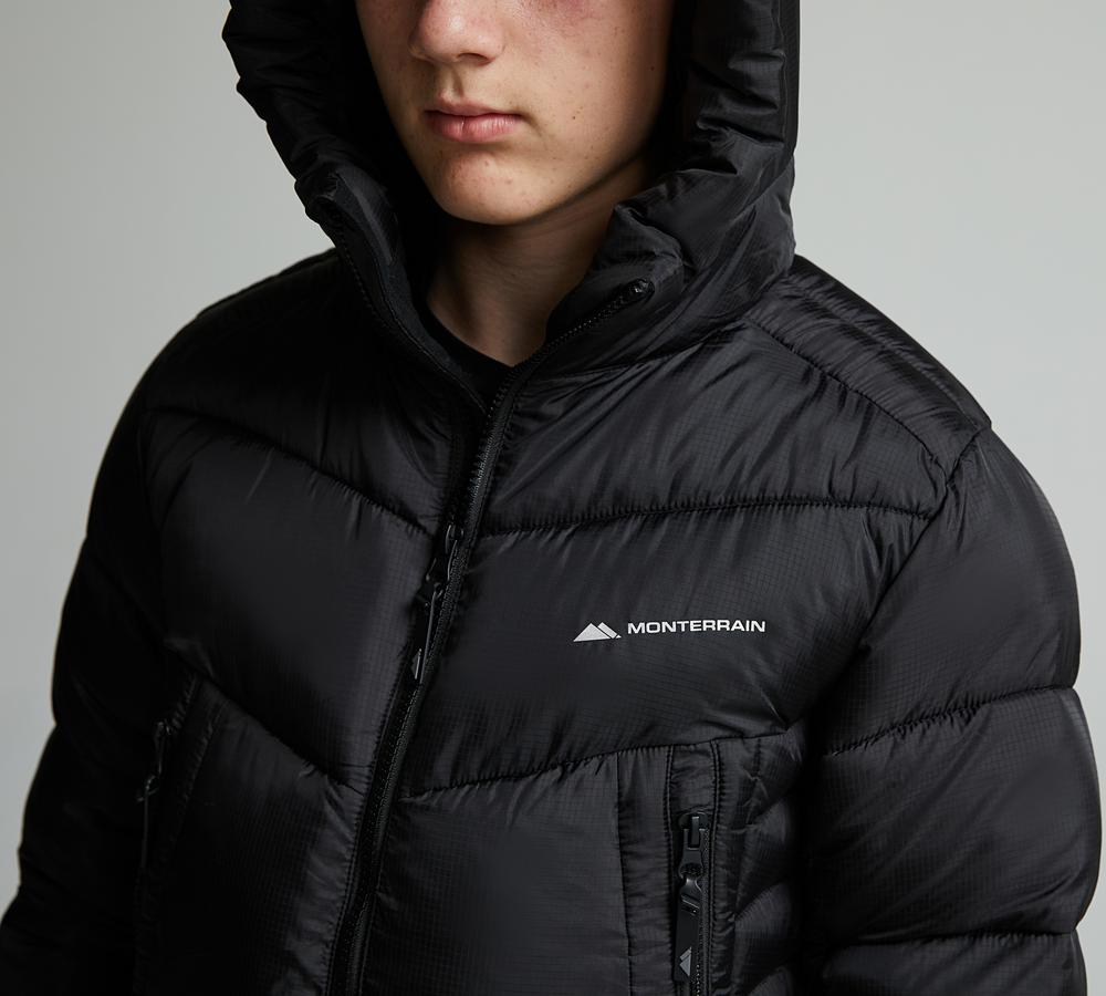 Monterrain Junior Blanc Puffer Jacket Jet Black Footasylum