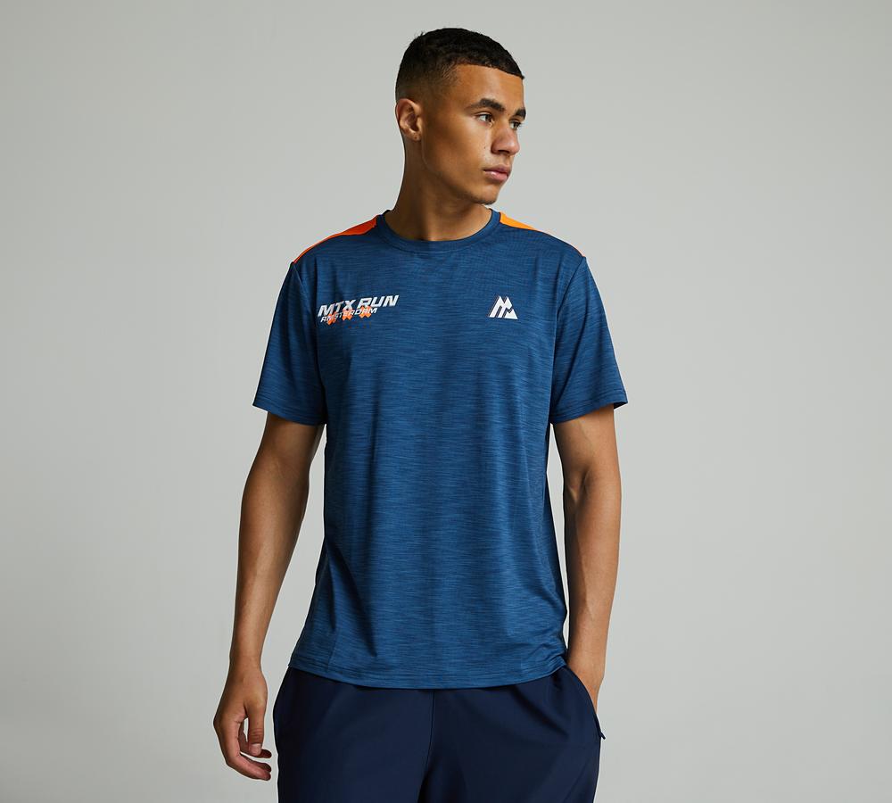 Montirex MTX Run City Amsterdam T-Shirt | Naval / Fiery Orange