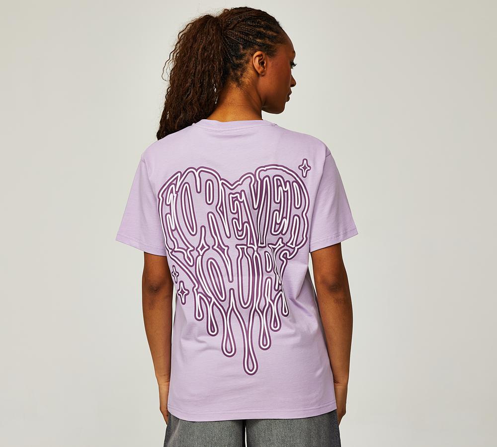 Forena Womens Forever Yours Boyfriend Fit T-Shirt Lavendula