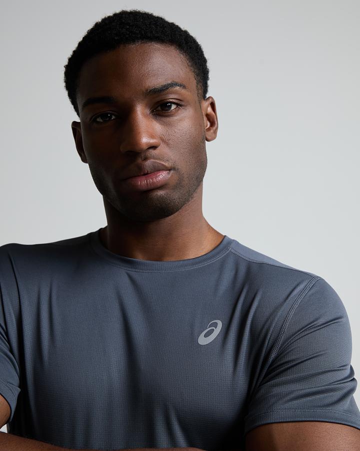 Asics Men's Grey Core Short Sleeved T-Shirt - Small