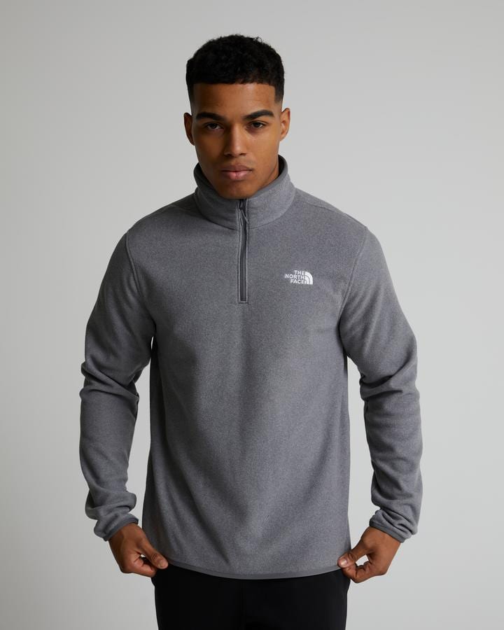 The North Face Glacier Quarter Zip Fleece Grey, Men's size: M, FootAsylum