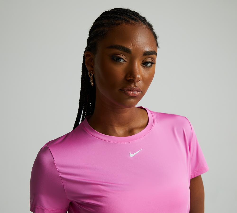 Nike Womens One Classic Dri-Fit Short-Sleeve Top Pink, Women's size: L, FootAsylum
