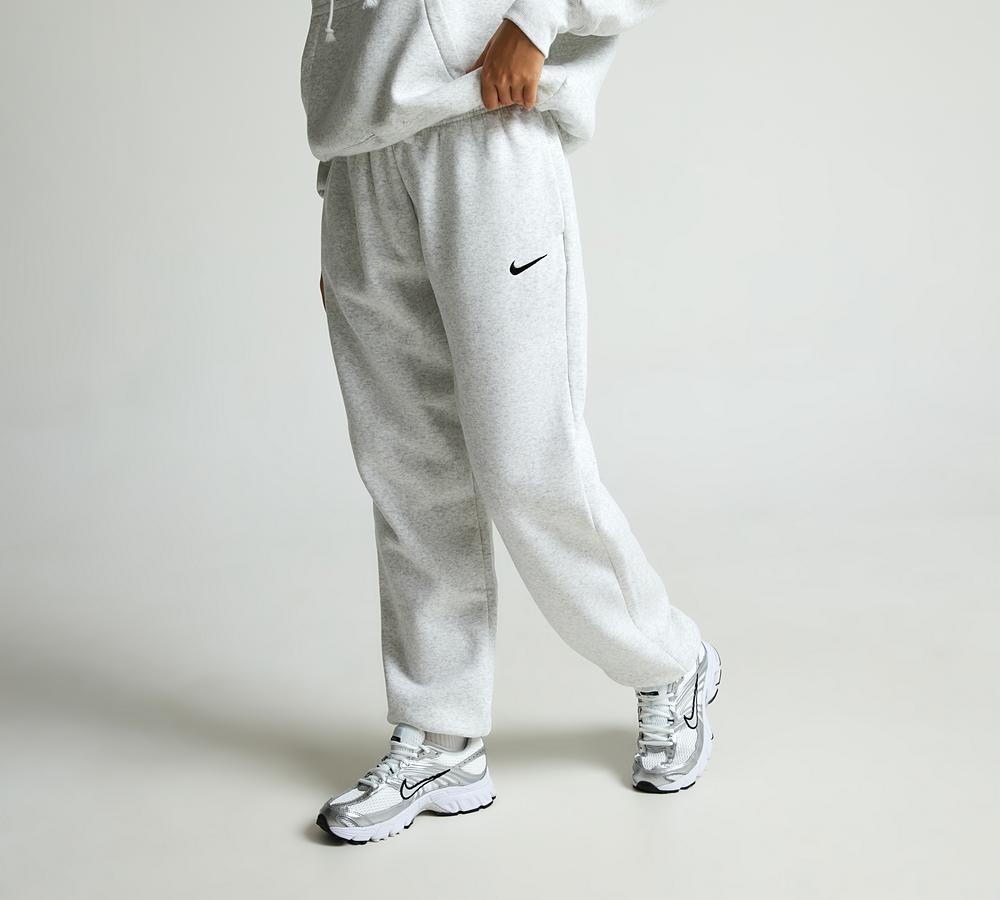 nike women's sportswear essential fleece pants birch heather