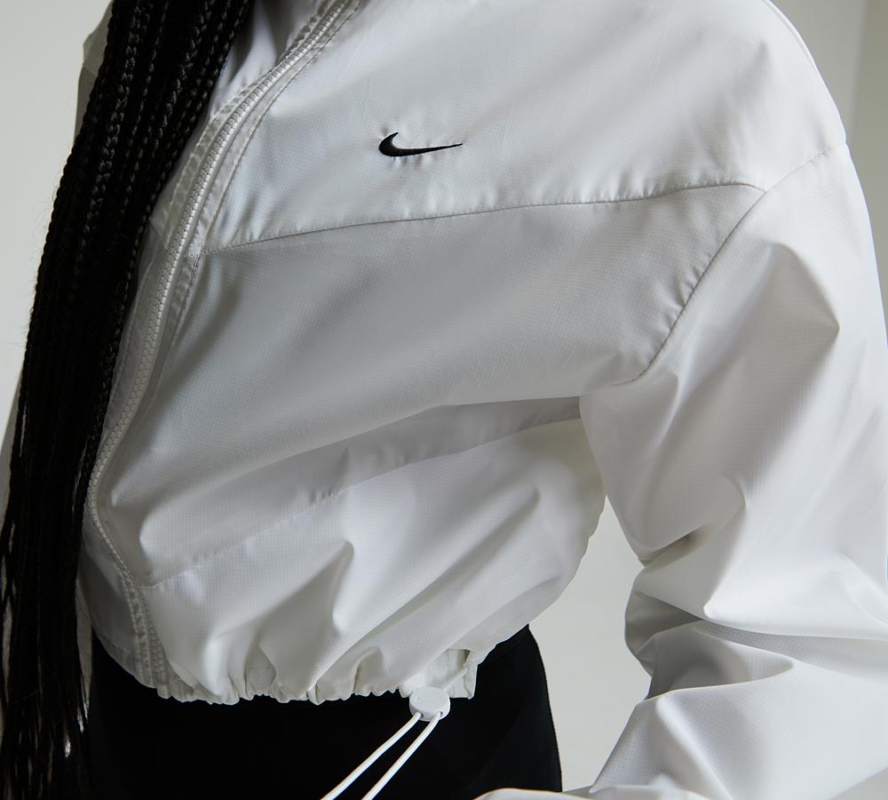 white nike rain jacket women's