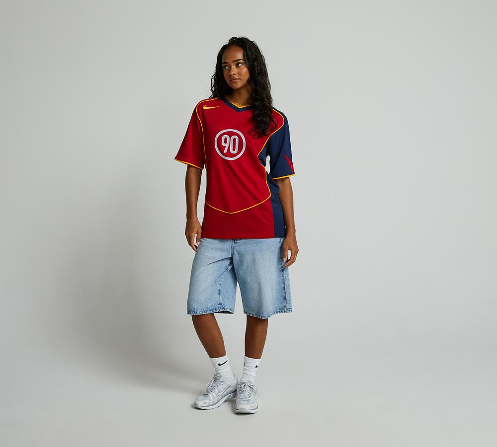 Nike Womens Dri-Fit Total 90 Jersey Red, Women's size: L, FootAsylum