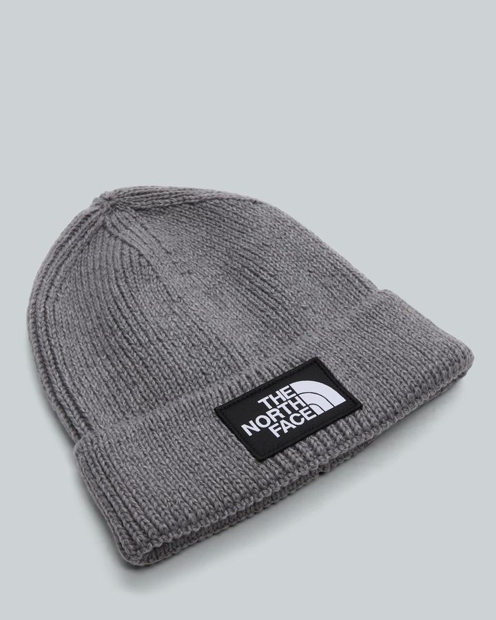 The North Face Tnf Box Logo Cuffed Beanie Grey, Men's size: ONE SIZE, FootAsylum