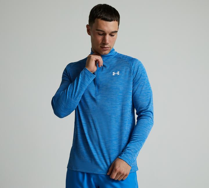 Under Armour Ua Tech Textured Half Zip Top Blue, Men's size: M, FootAsylum