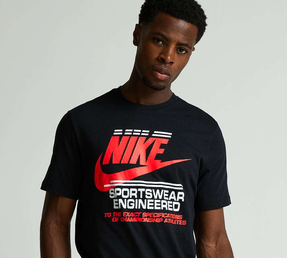 red and black nike shirt