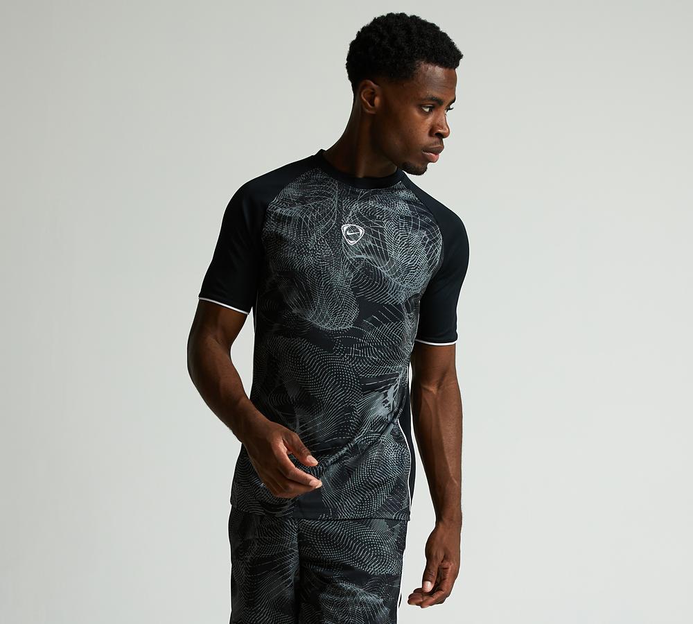 Nike Academy Plus AOP T-Shirt Anthracite Black White