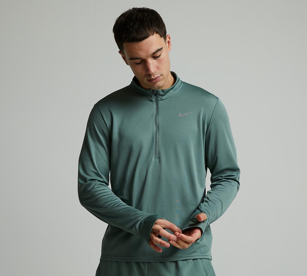 nike running pacer half zip top in lime