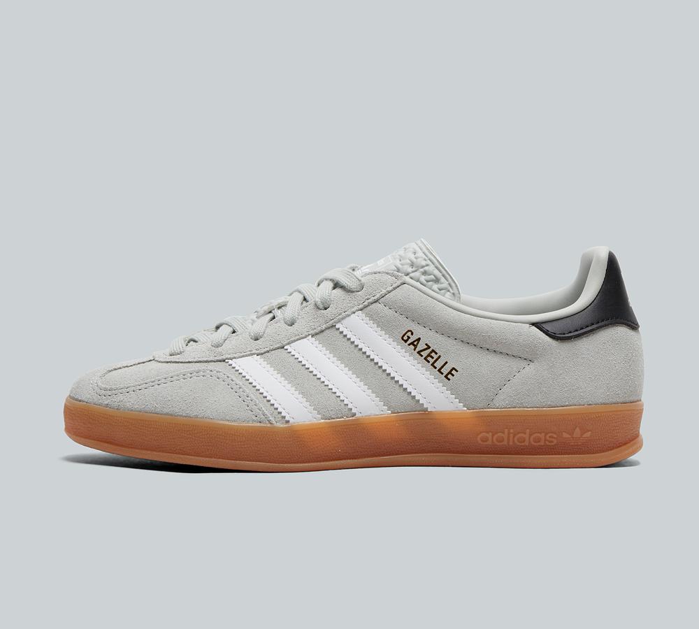 Adidas Originals Junior Gazelle Indoor Trainer Grey, Kids size: 5, FootAsylum