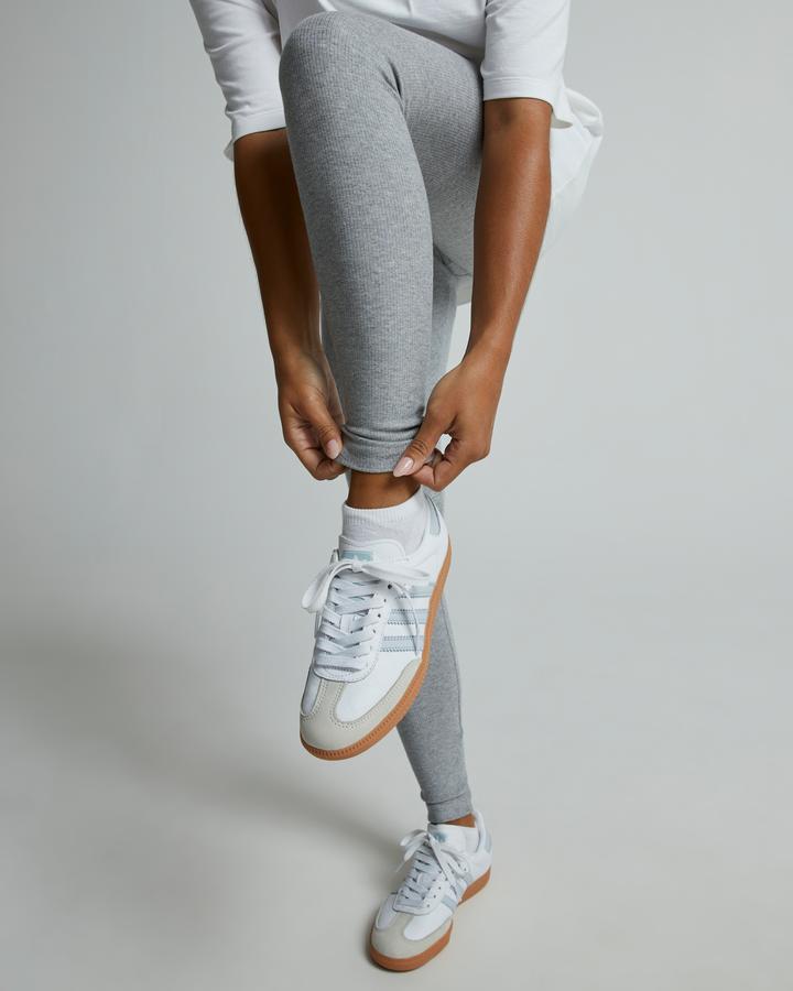 adidas Originals Womens Essential High-Waist Legging | Medium Grey Heather  | Footasylum