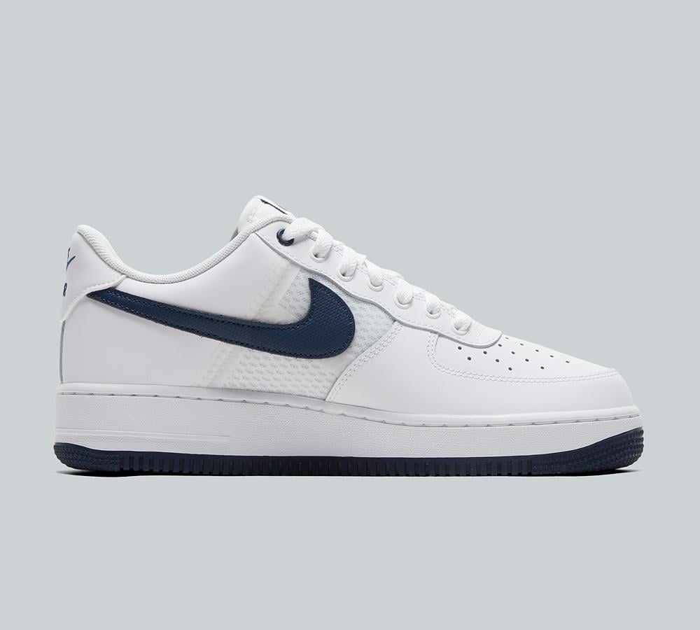 navy blue white air force 1