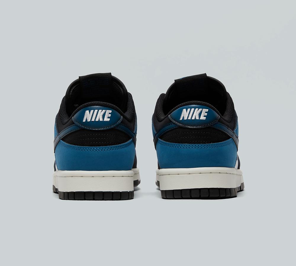 nike dunk black white blue
