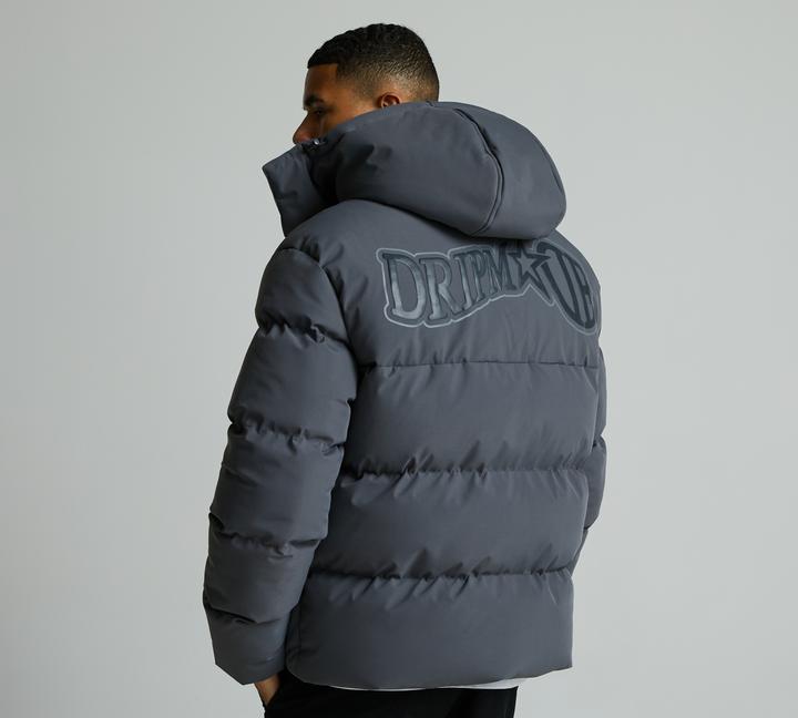 Dripmade Lucid Short Puffer Jacket Grey, Men's size: M, FootAsylum
