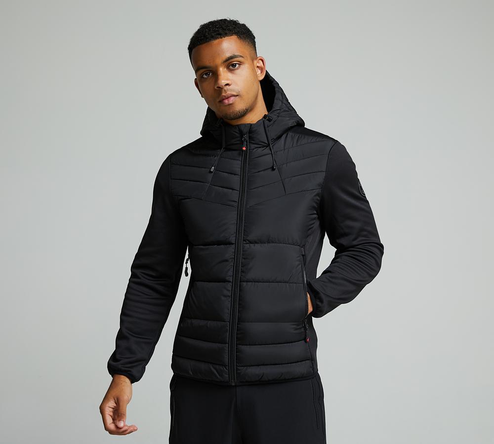 Zavetti Canada Lazino Hybrid Puffer Jacket Black, Men's size: S, FootAsylum