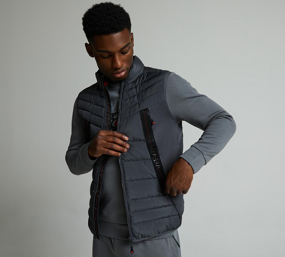 Zavetti Canada Lazino Hybrid Gilet | Asphalt | Footasylum