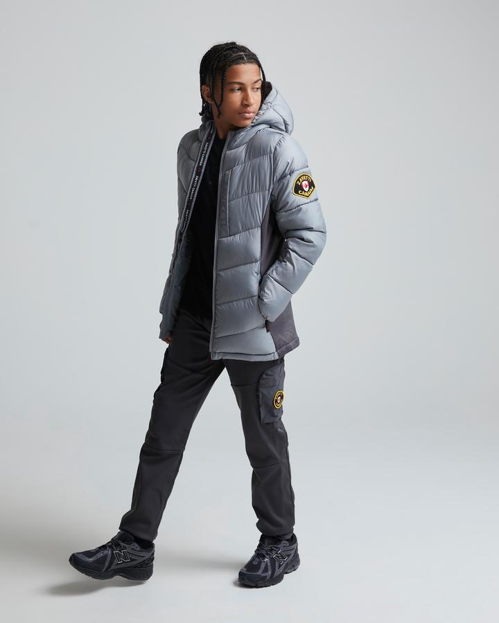 Zavetti Canada Junior Fallori Hybrid Puffer Jacket Grey, Kids size: L/B, FootAsylum