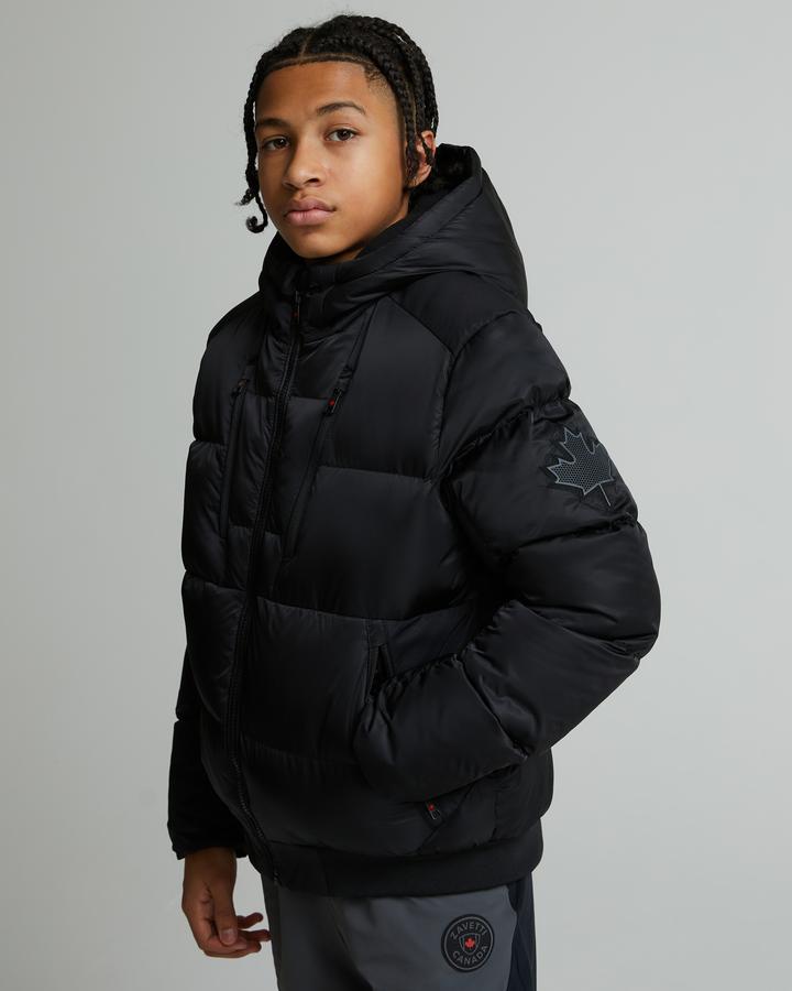 Zavetti Canada Junior Vaiellini Puffer Bomber Jacket Black, Kids size: S/B, FootAsylum