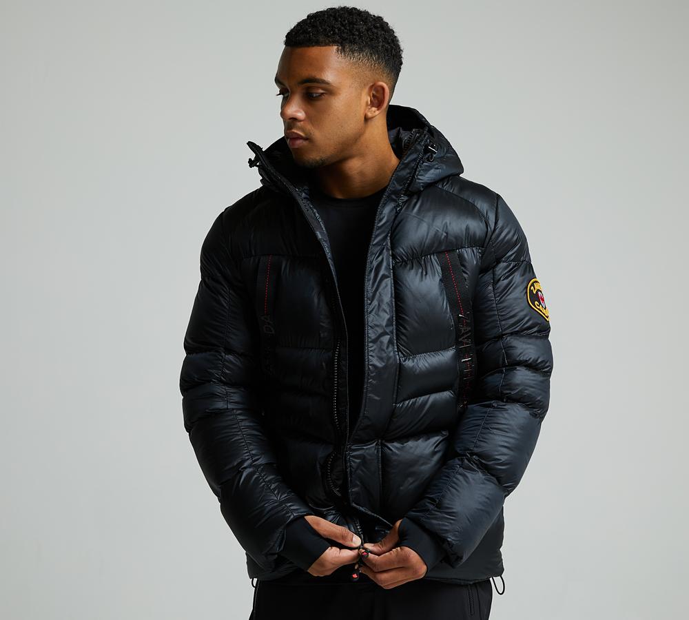 Zavetti Canada Malzini Short Puffer Jacket | Jet Black | Footasylum