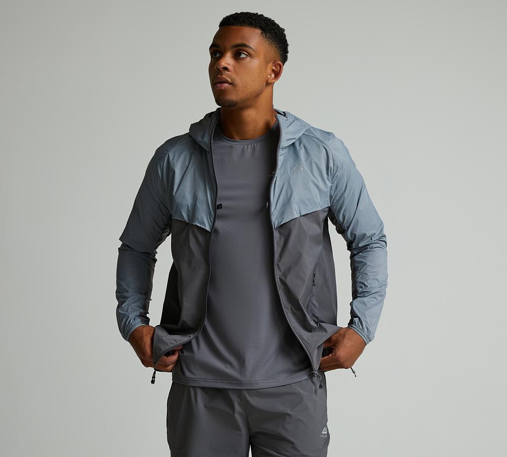ウォーキング・ランニングウェア RALEIGH GANGSTA TRACK SUITS M Trailberg Rapid Grid 2.0 Windbreaker | Urban Smoke / Moon Grey