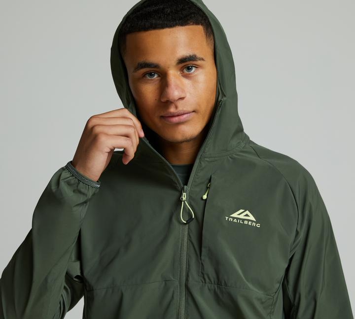 Trailberg Vantage Hooded Jacket | Dark Fern / Pale Citrus | Footasylum