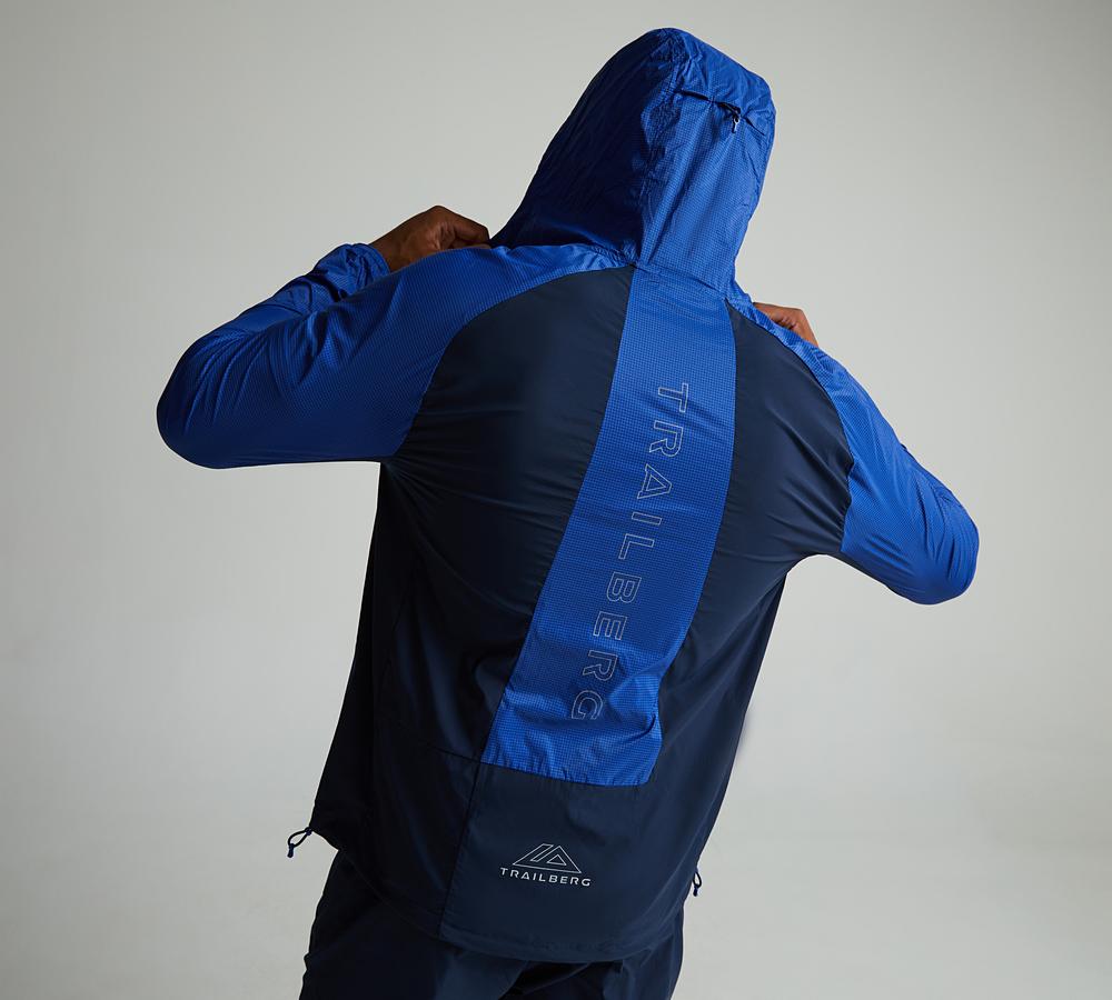 Trailberg Rapid Grid 2.0 Windbreaker Navy, Men's size: M, FootAsylum