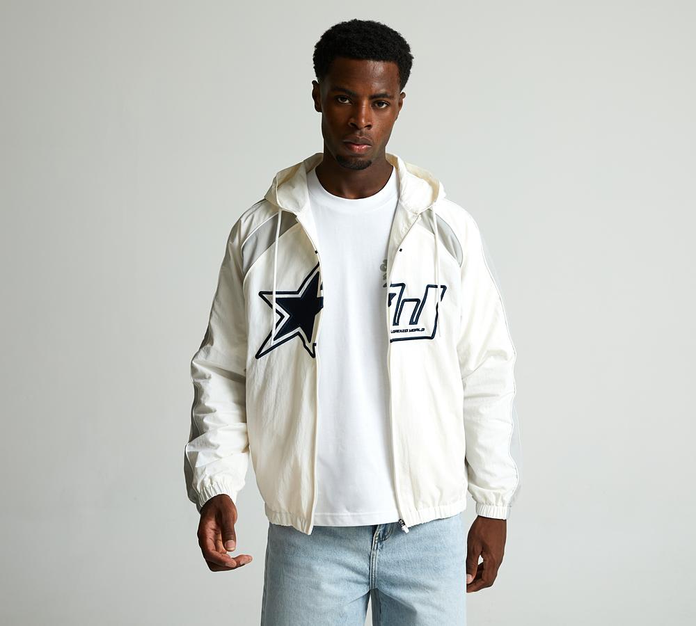 Lorenzo LW Star Windbreaker | White / Grey | Footasylum