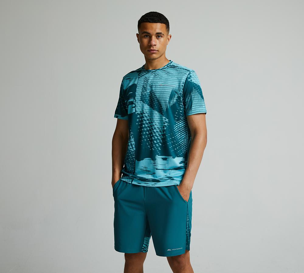 Monterrain Divide Jacquard T-Shirt | Ipanema / Mediterranea