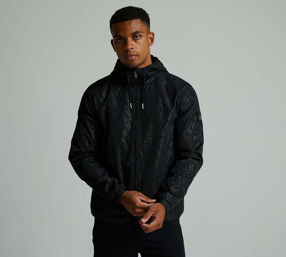 Alessandro Zavetti Morello AOP Windbreaker Jacket | Jet Black