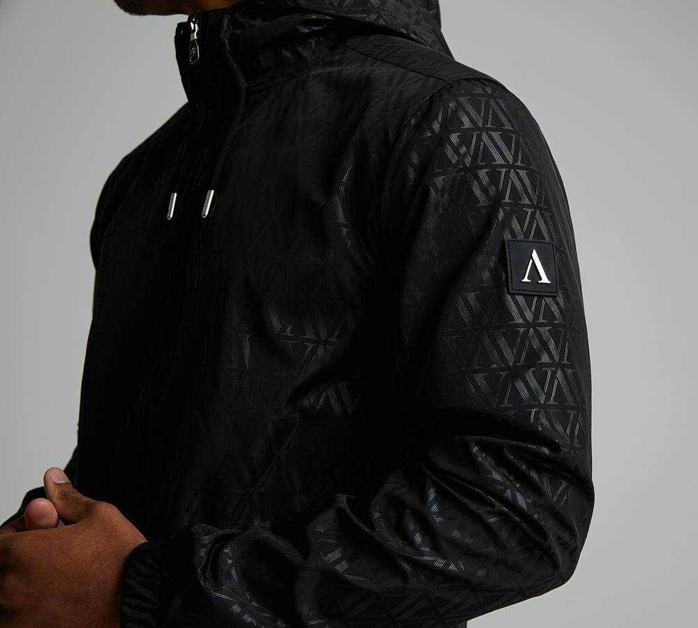 Alessandro Zavetti Morello AOP Windbreaker Jacket | Jet Black