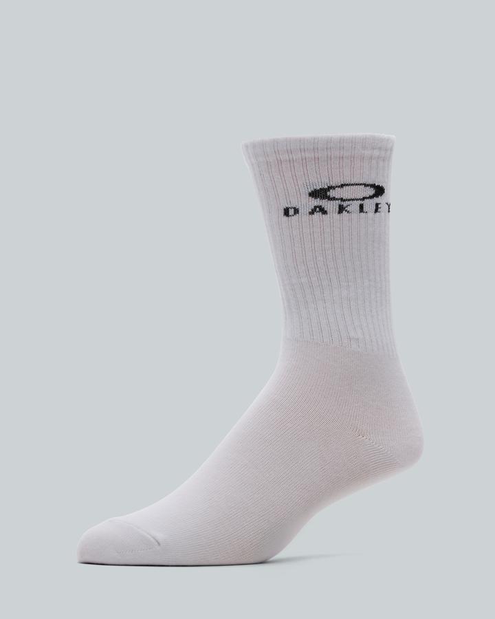 Oakley 3 Pack Elipse Logo Sock White, Men's size: M, FootAsylum