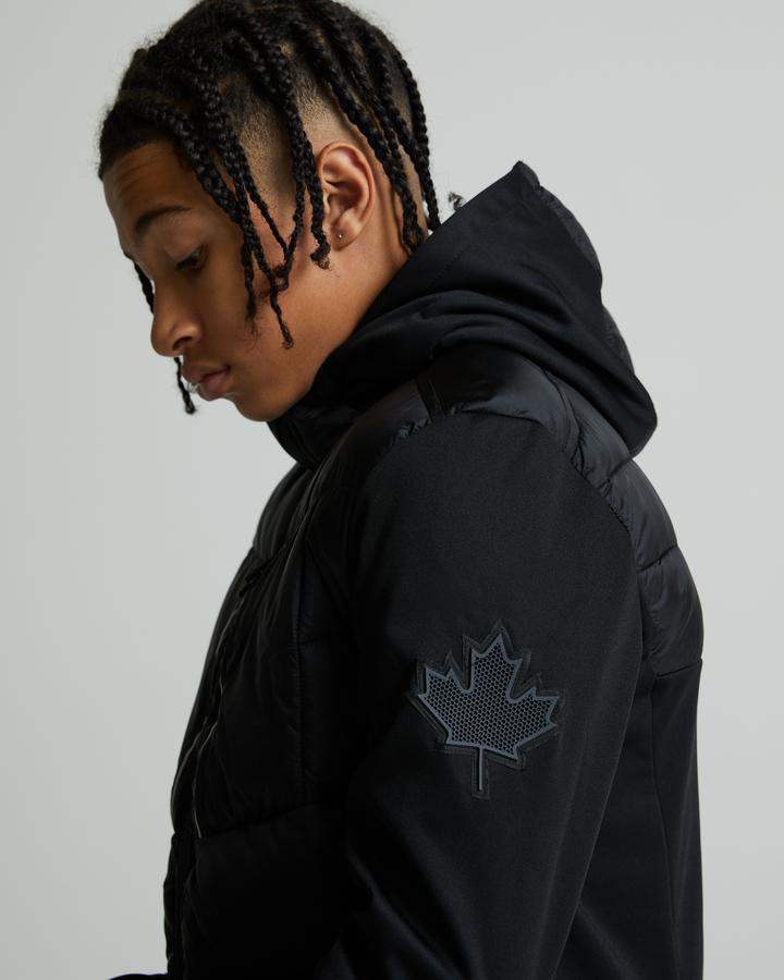 Zavetti Canada Junior Arosio Hybrid Full Zip Hoodie | Jet Black