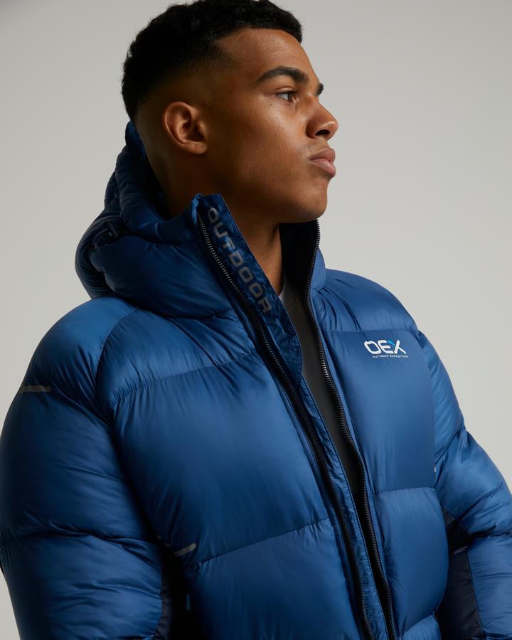 OEX Nevis Padded Down Jacket | Dark Blue / Navy | Footasylum