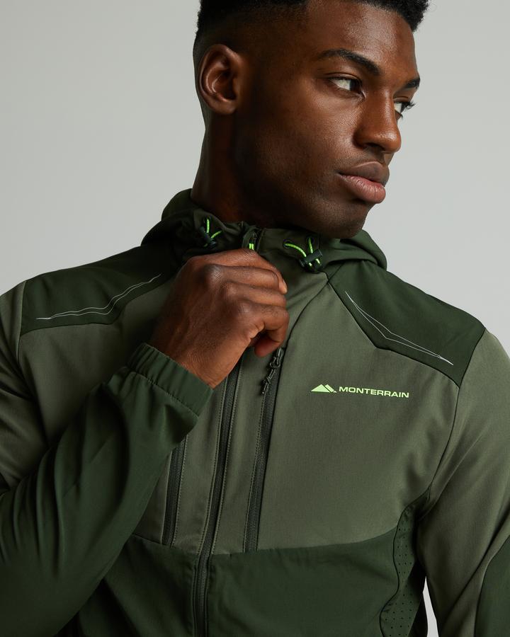 Monterrain Orbit Woven Running Hoodie - Green