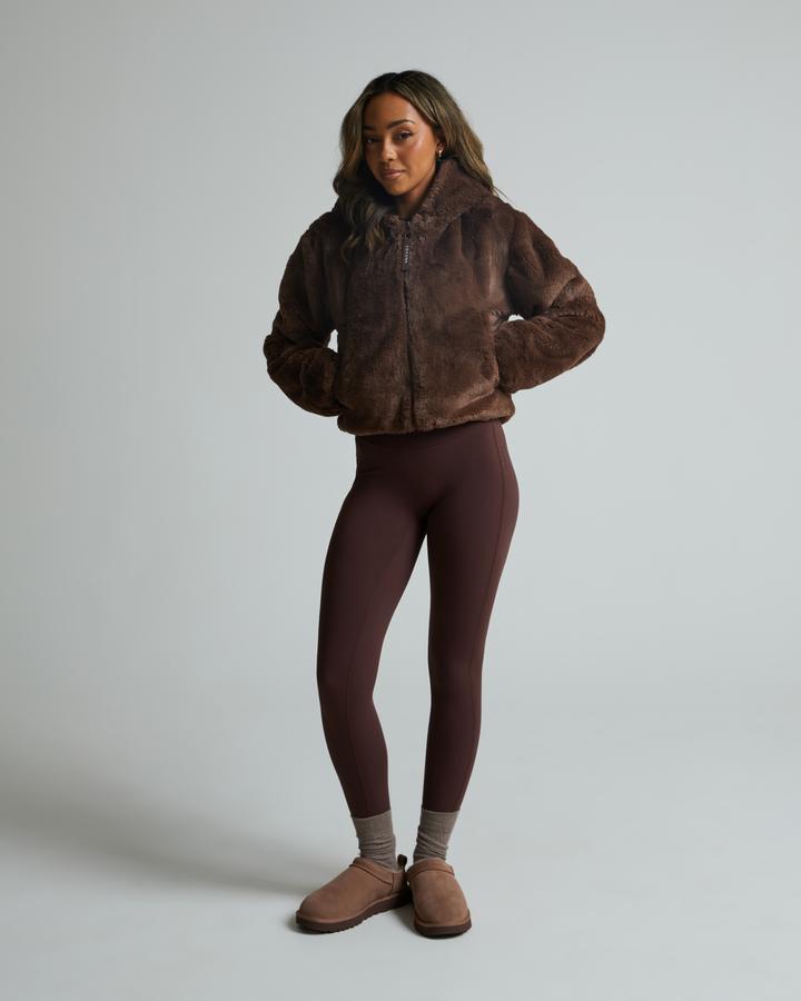 Forena Womens Mellina Faux Fur Coat | Mocha | Footasylum