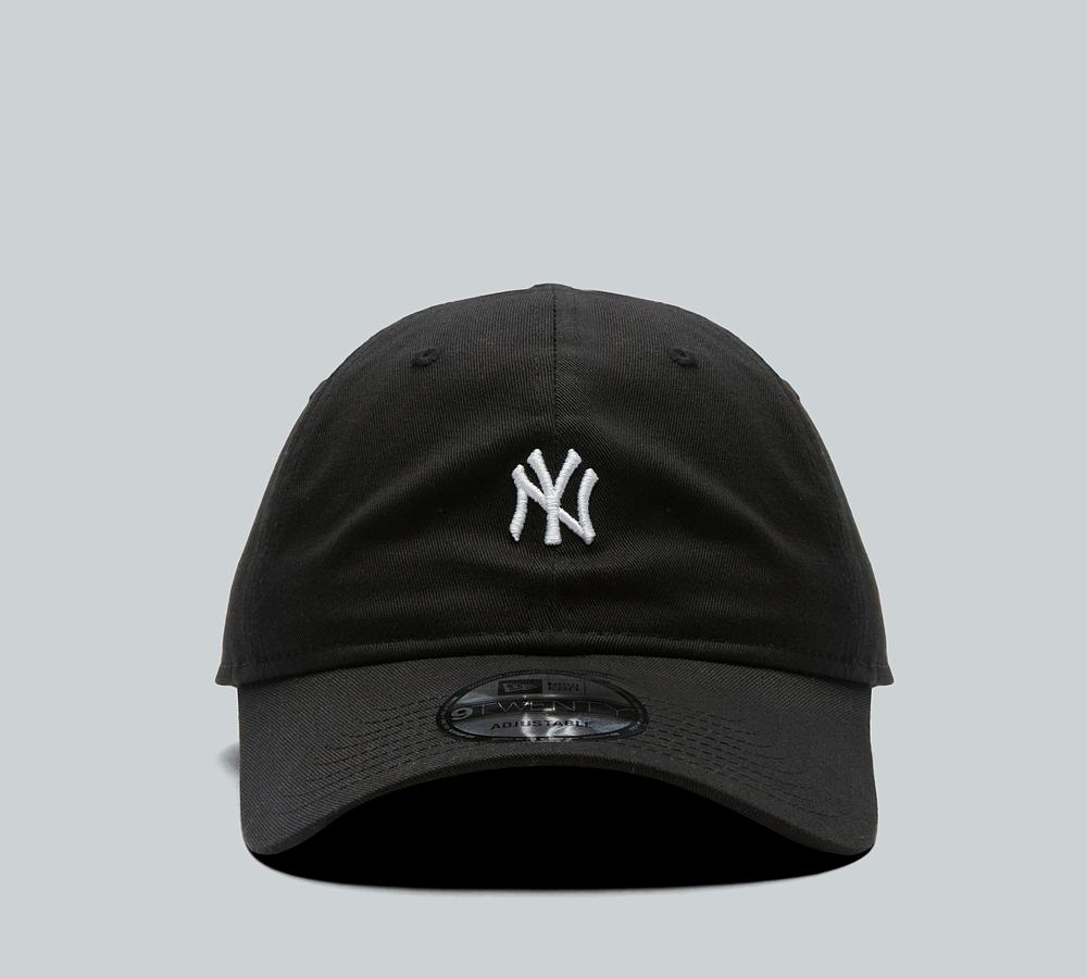New Era Mini Logo 9TWENTY Cap Black White Footasylum