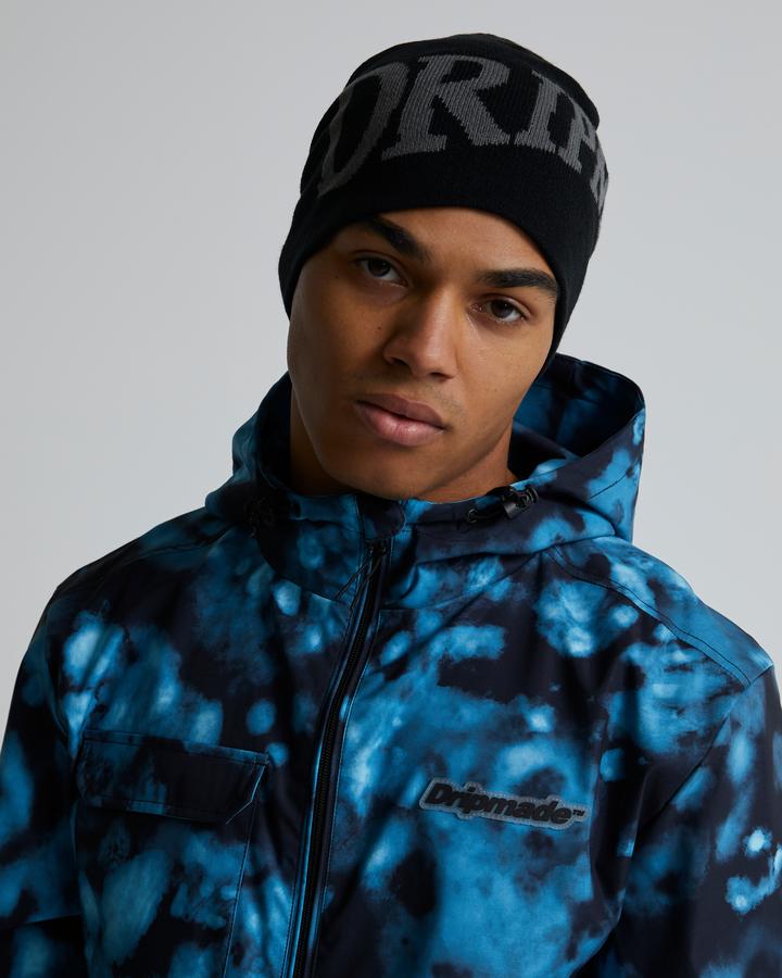 Dripmade Lucid No Cuff Beanie | Jet Black / Iron Gate | Footasylum