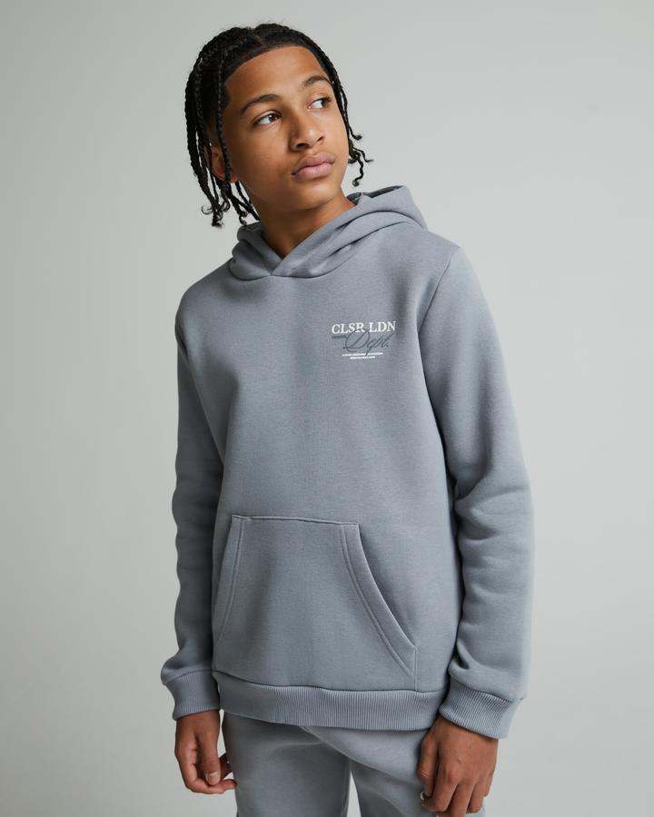 Closure London Junior LDN Dept Hoodie | Ice Grey | Footasylum