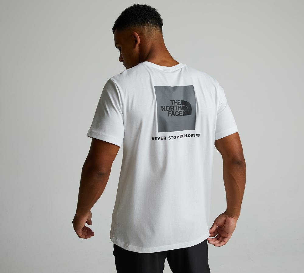The North Face Box Nse Infill Short Sleeve T-Shirt White, Men's size: XL, FootAsylum