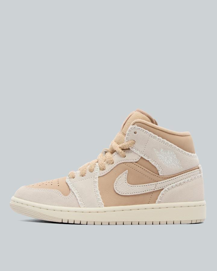 Jordan Womens Air 1 Mid Trainer Beige, Women's size: 7, FootAsylum
