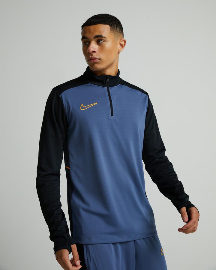 nike football therma shield quarter zip top in blue