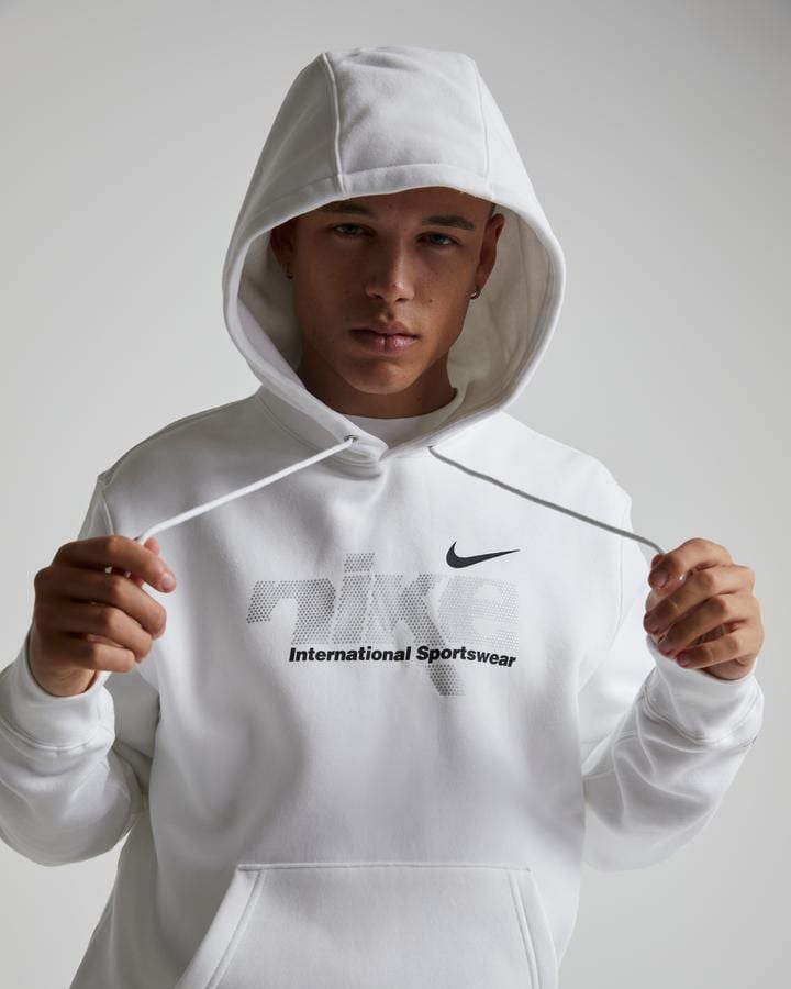 nike international hoodie white