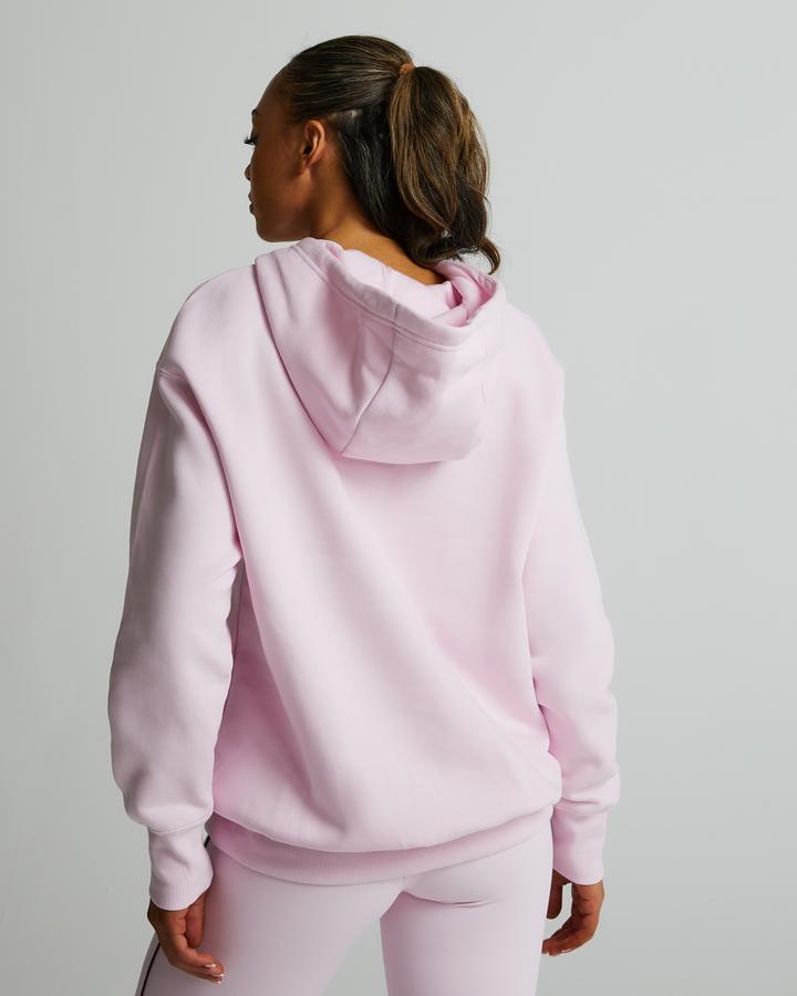 nike drip wash hoodie with print in washed pink