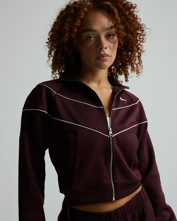 burgundy nike jacket womens